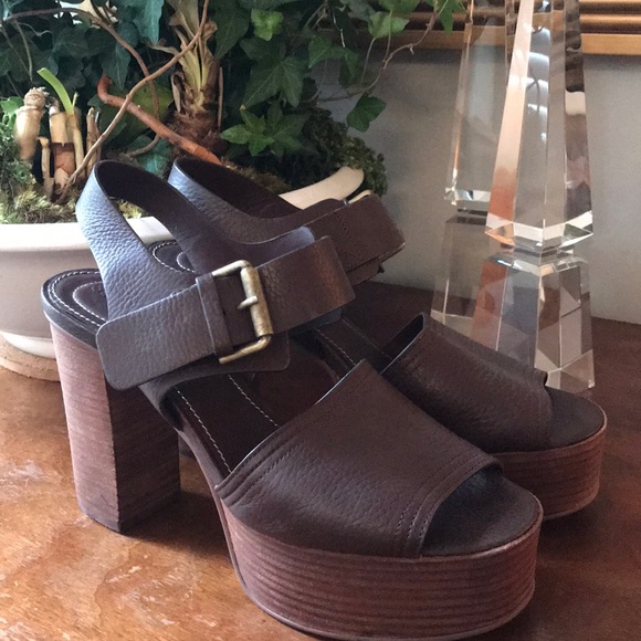 Worn Once Brown See by Chloé platform sandals - Picture 1 of 5